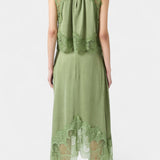 Петя - Миди Пола с Дантелени Детайли и Асиметричен Подгъв