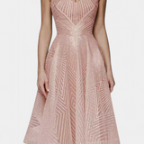 Магдалена - Дълга Рокля с Бродерия и А Силует