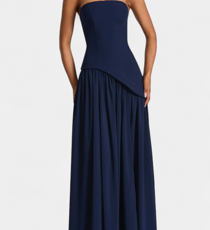 Деница - Рокля без Ръкави от Шифон с Боков Разрез