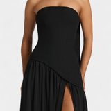 Деница - Рокля без Ръкави от Шифон с Боков Разрез