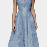 Магдалена - Дълга Рокля с Бродерия и А Силует