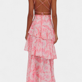 Гергана - Рокля от Шифон с V-Изрез и Пухкави Ръкави