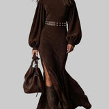 Десислава - Миди рокля от винтидж велур