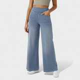 Мира - Дънкови панталони с широк крачол