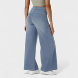 Мира - Дънкови панталони с широк крачол