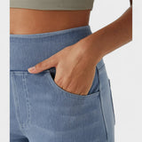 Мира - Дънкови панталони с широк крачол