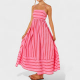 Магдалена - Дълга рокля с райета