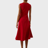 Десислава - Наборна асиметрична миди рокля