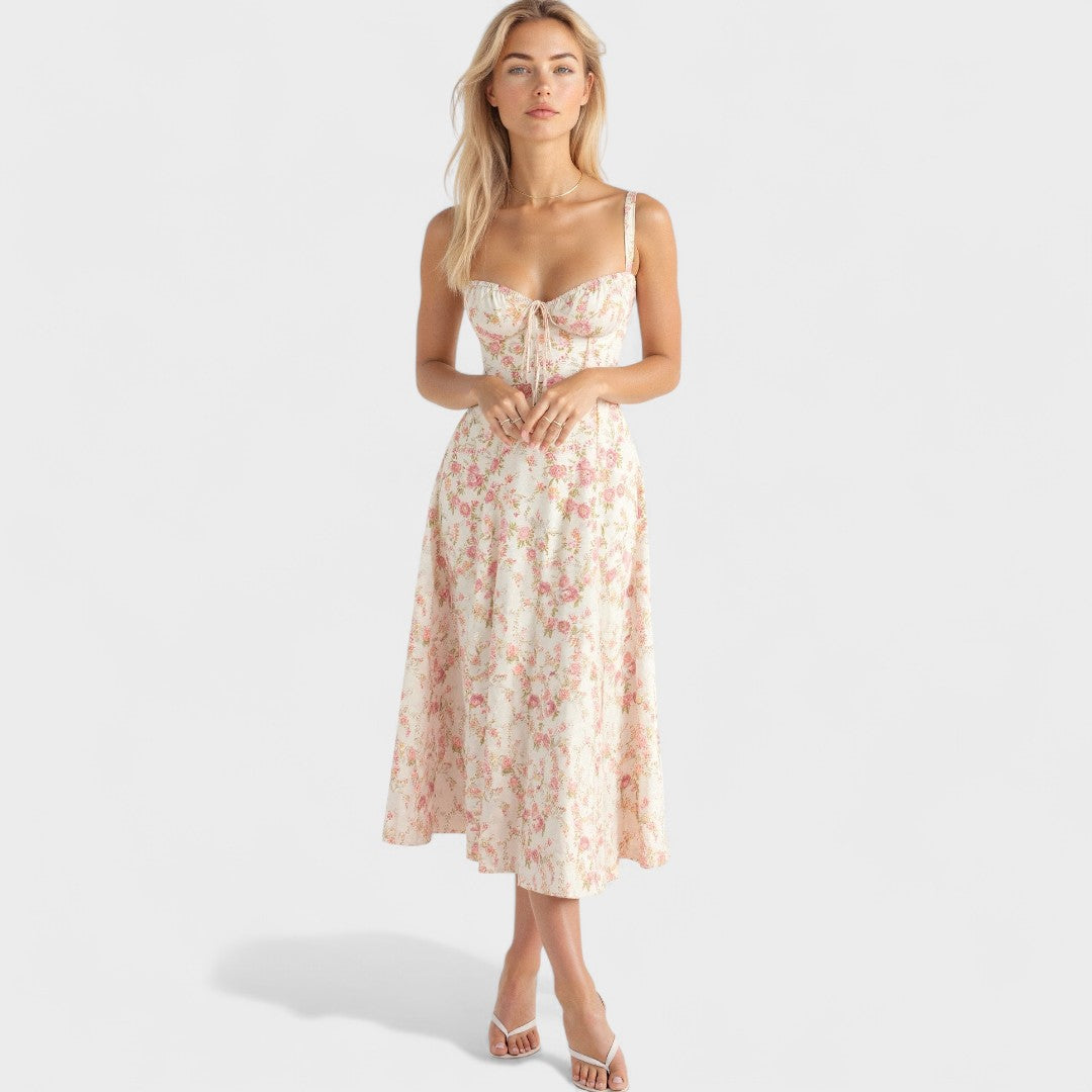 Гергана - Корсетна Миди Рокля