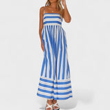 Магдалена - Дълга рокля с райета