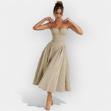 Евгения - Елегантна Миди Рокля за Лято