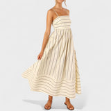 Магдалена - Дълга рокля с райета