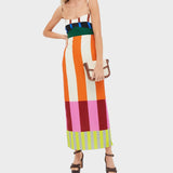 Весела - Дълга рокля в множество цветове в бенгалски стил