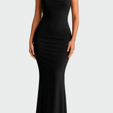 Виктория - Сатенена Рокля с Отворен Гръб